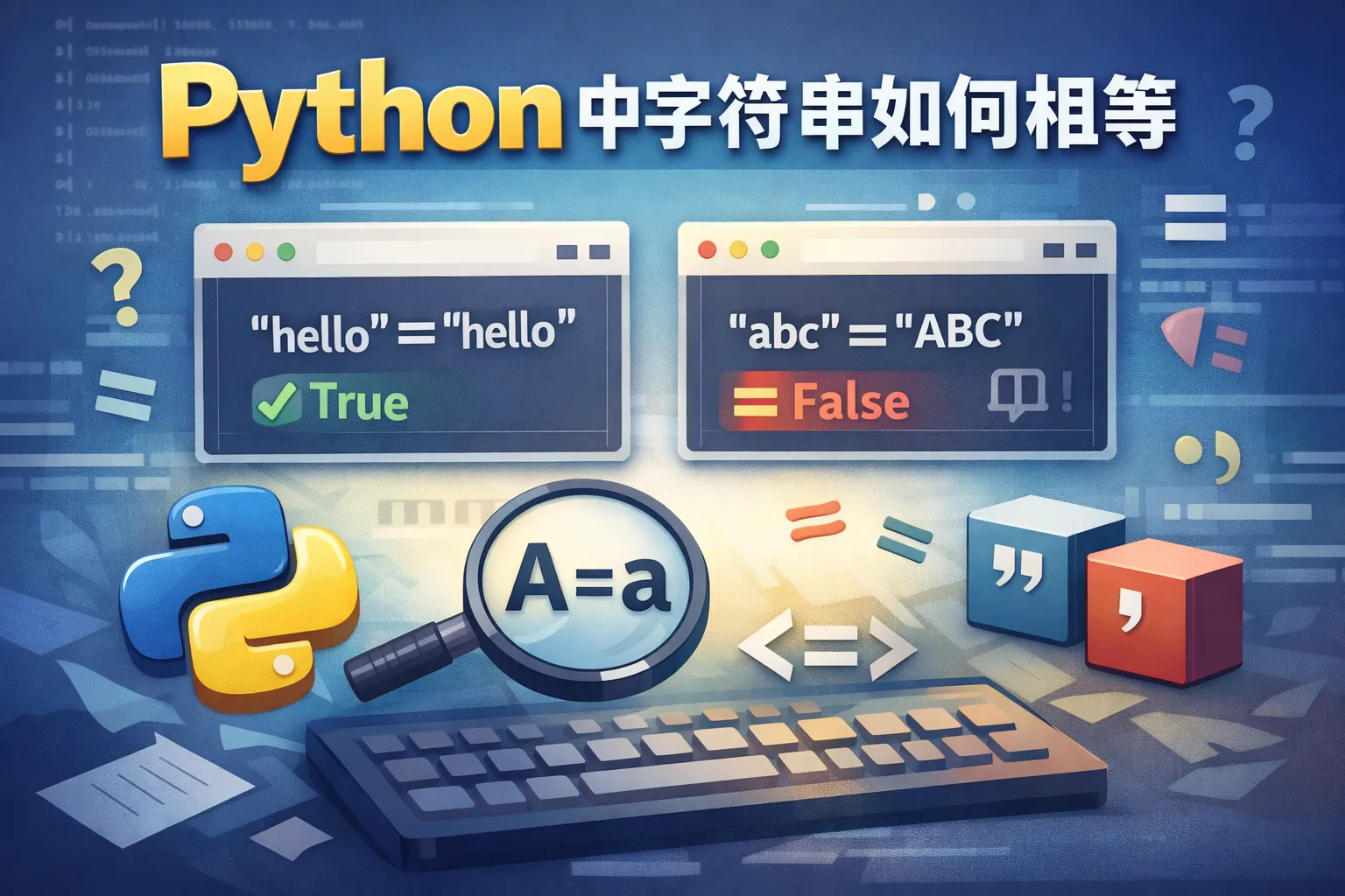 python中字符串如何相等