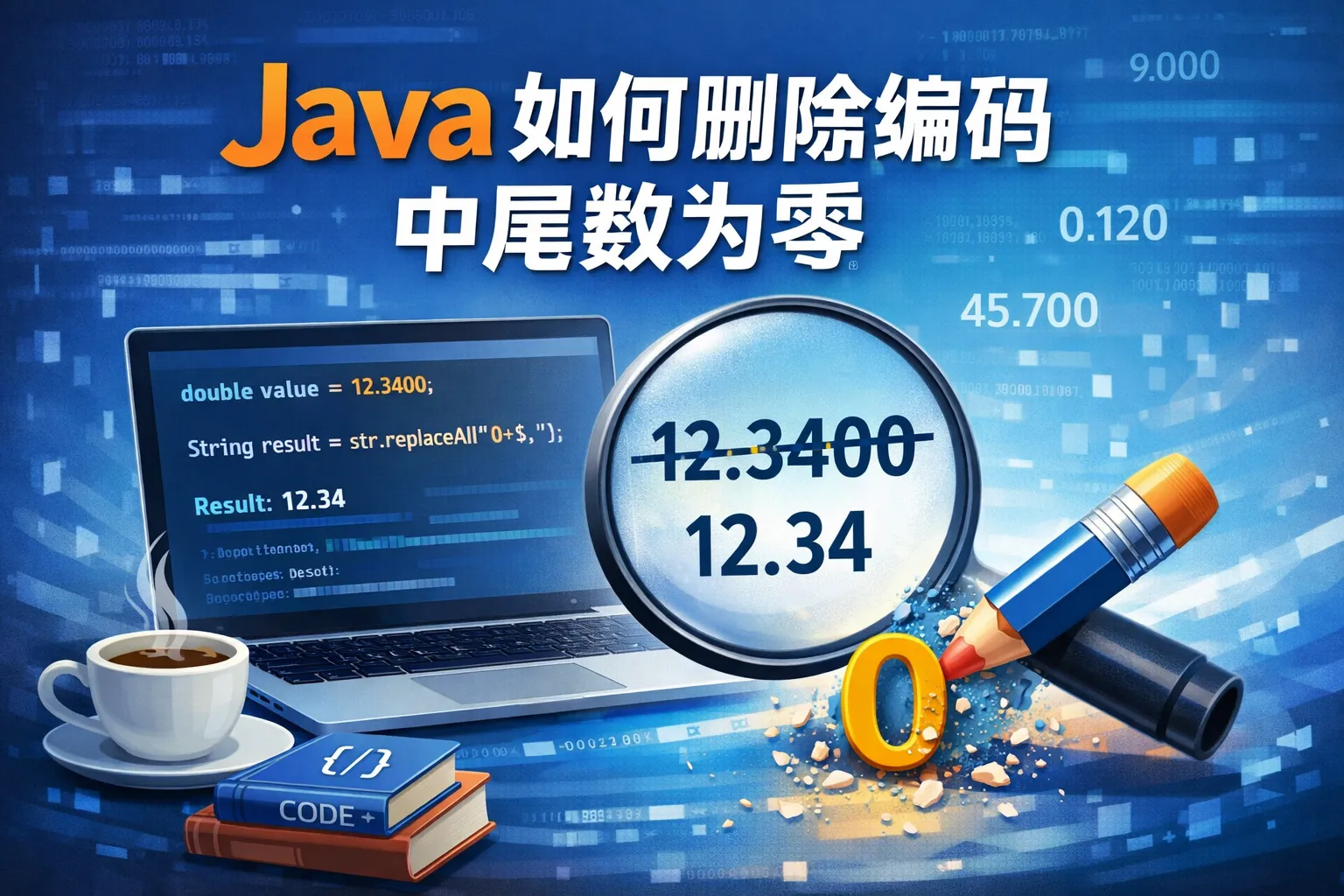 java如何删除编码中尾数为零