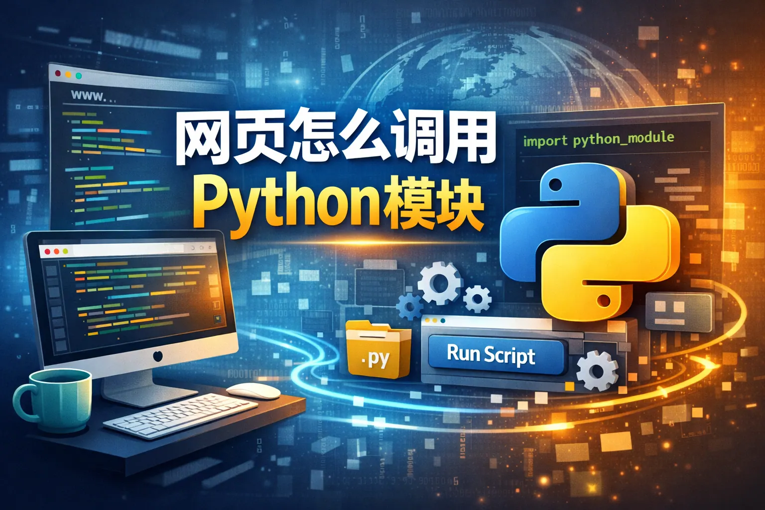 网页怎么调用python模块