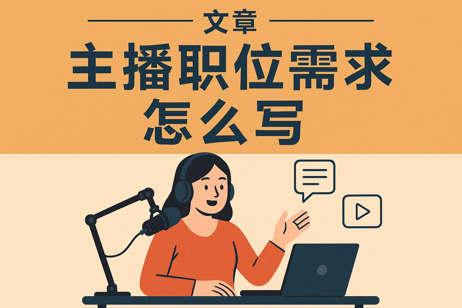主播职位需求怎么写