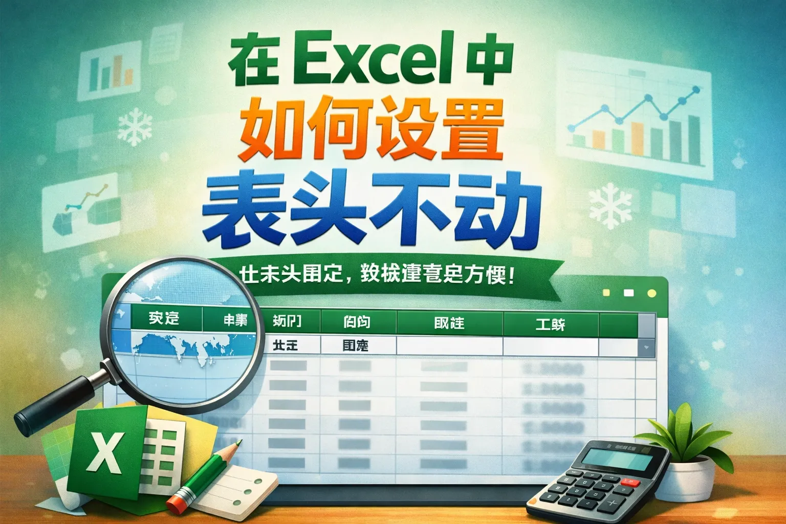 在excel中如何设置表头不动