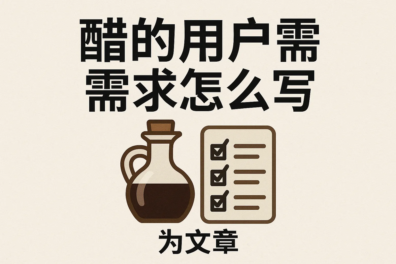 醋的用户需求怎么写