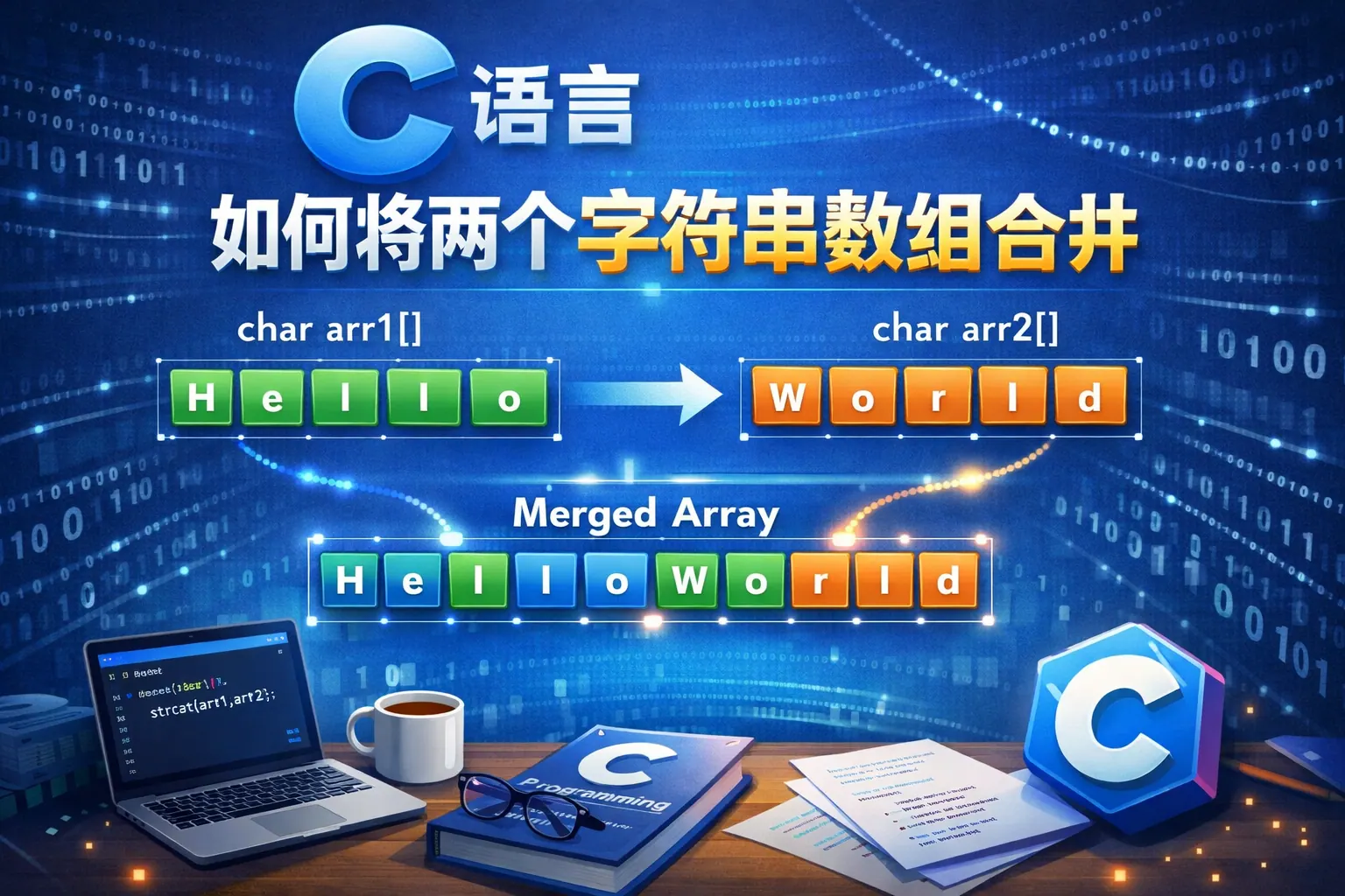c语言如何将两个字符串数组合并