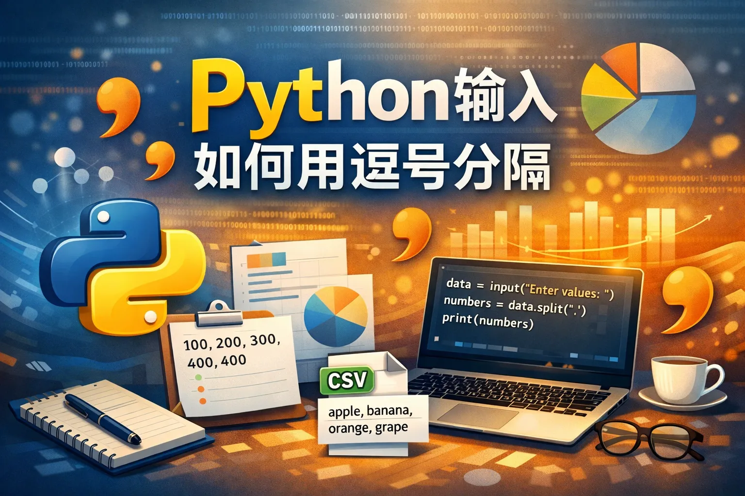 python输入如何用逗号分隔