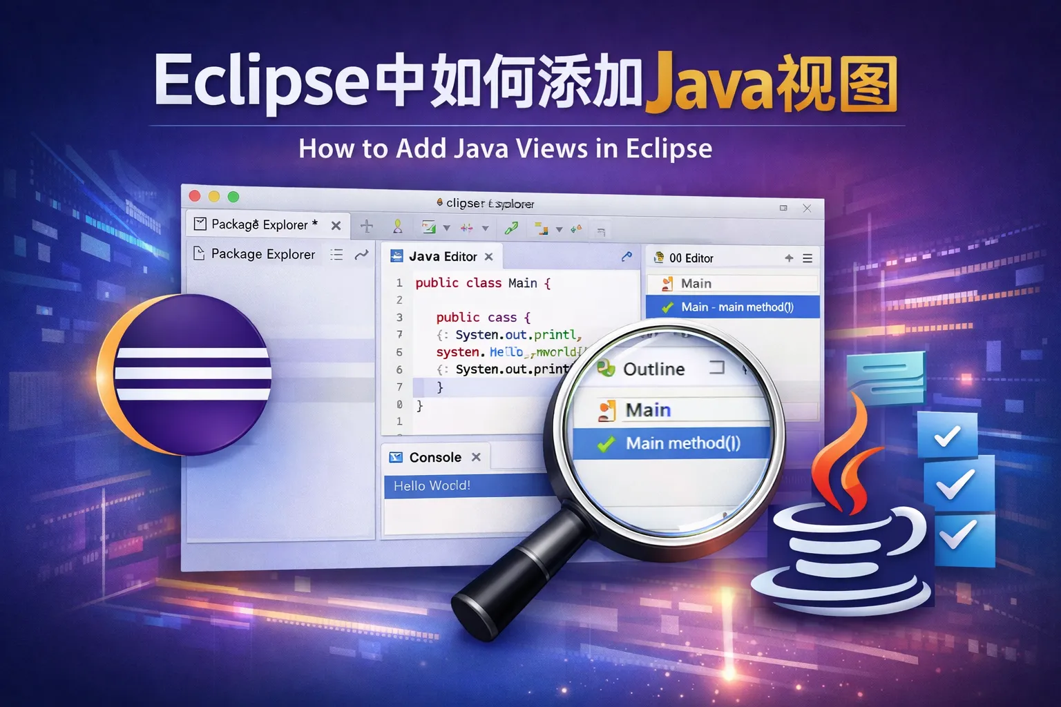 eclipse中如何添加java视图