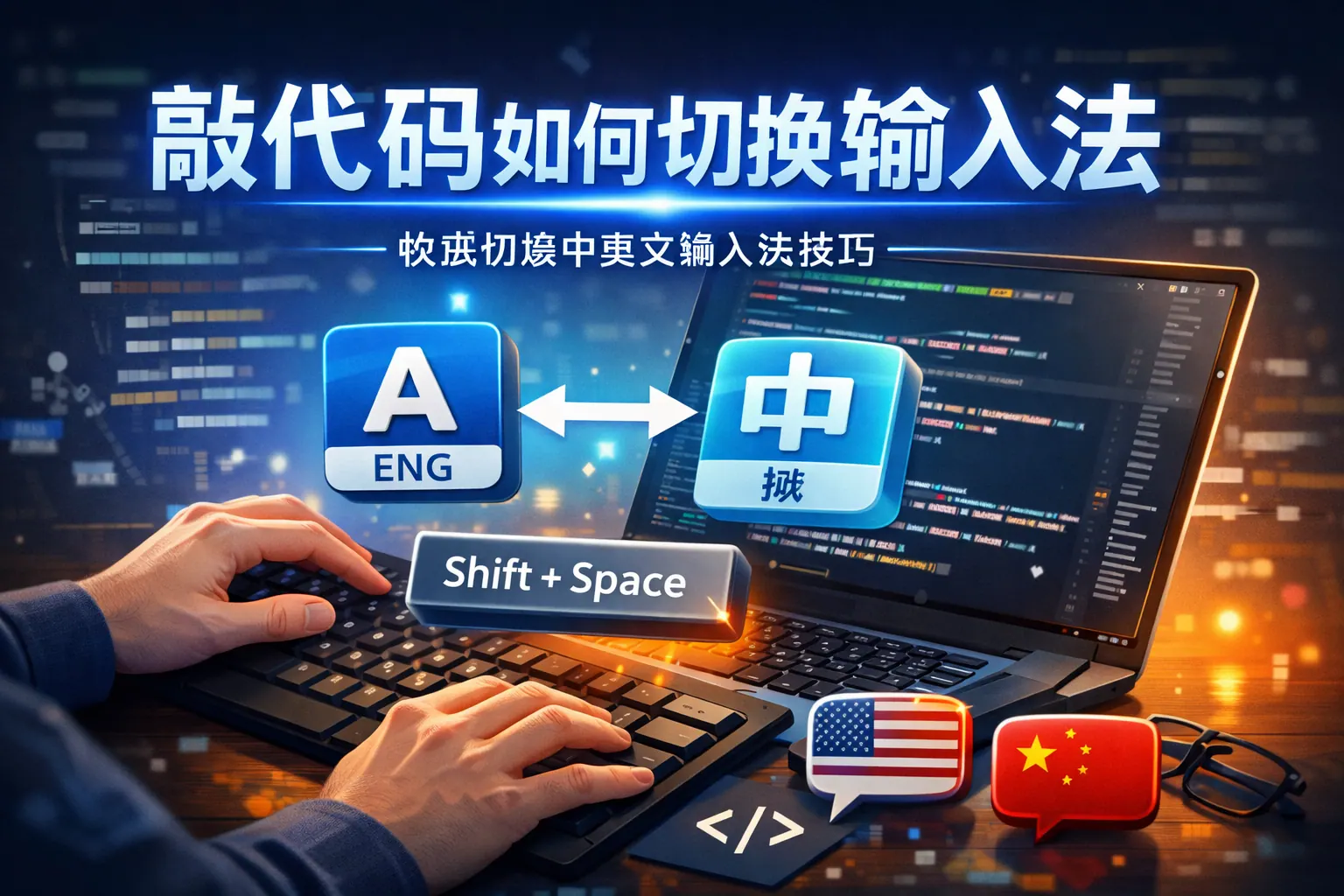 敲代码如何切换输入法