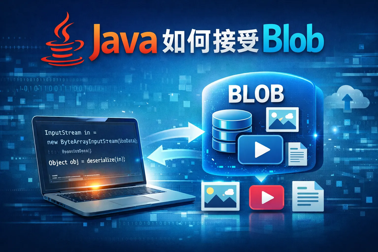 java 如何接受blob