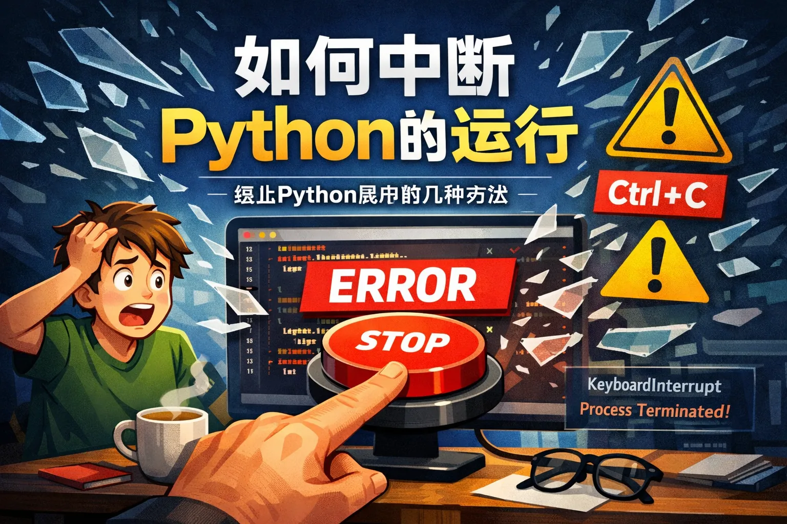 如何中断python的运行