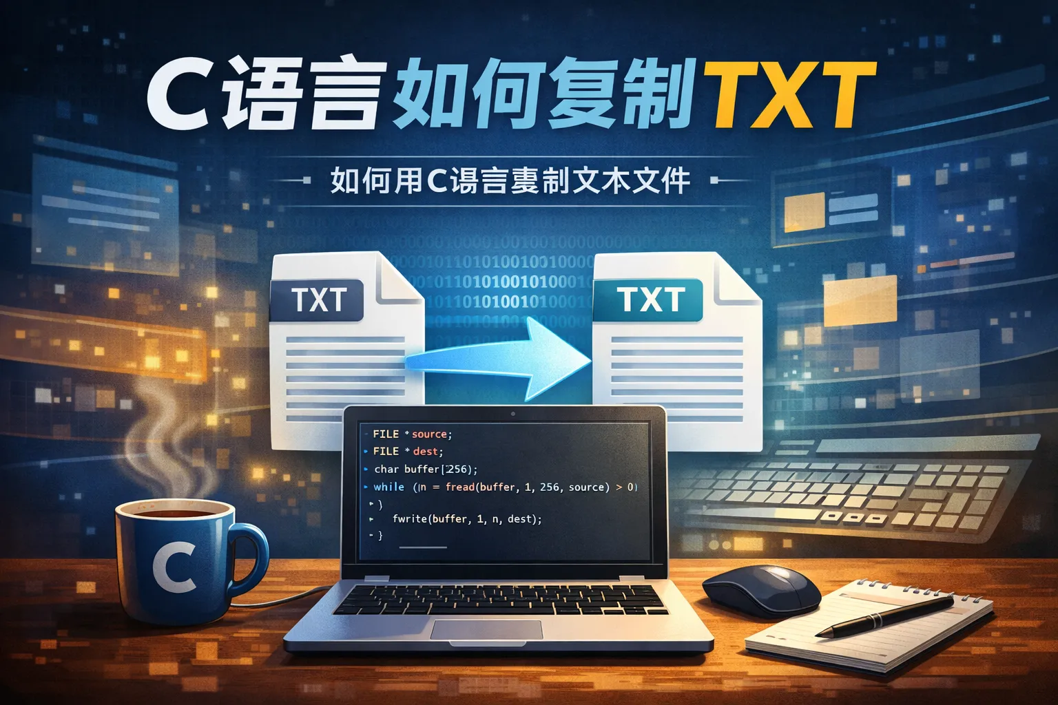 c语言如何复制txt