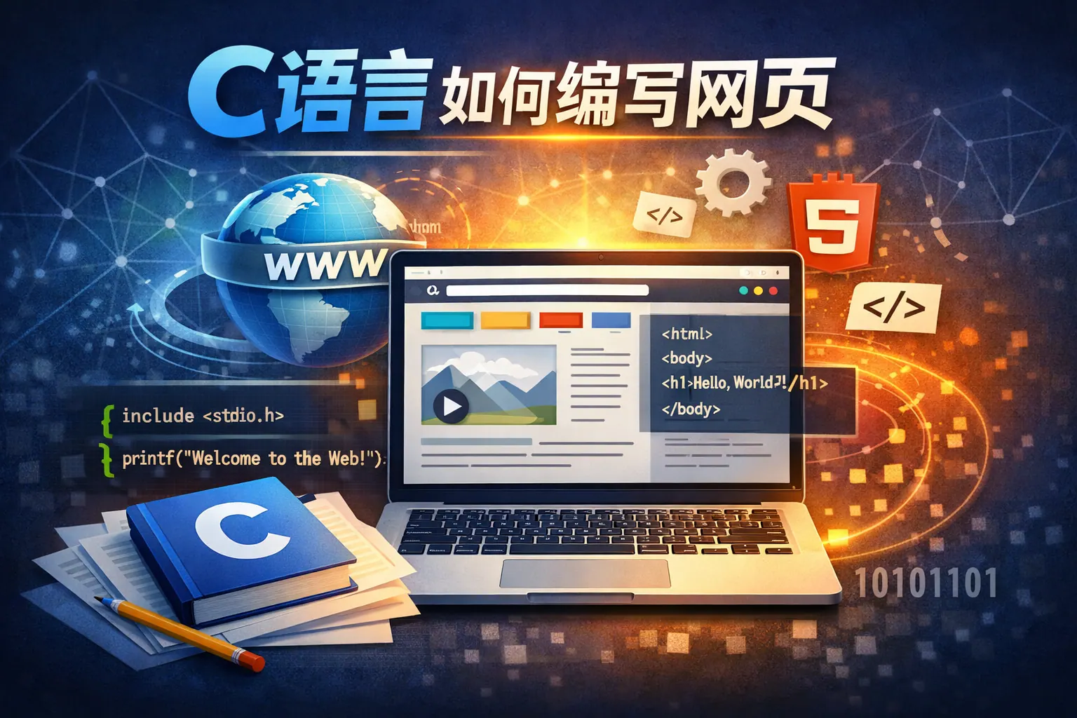 c语言如何编写网页