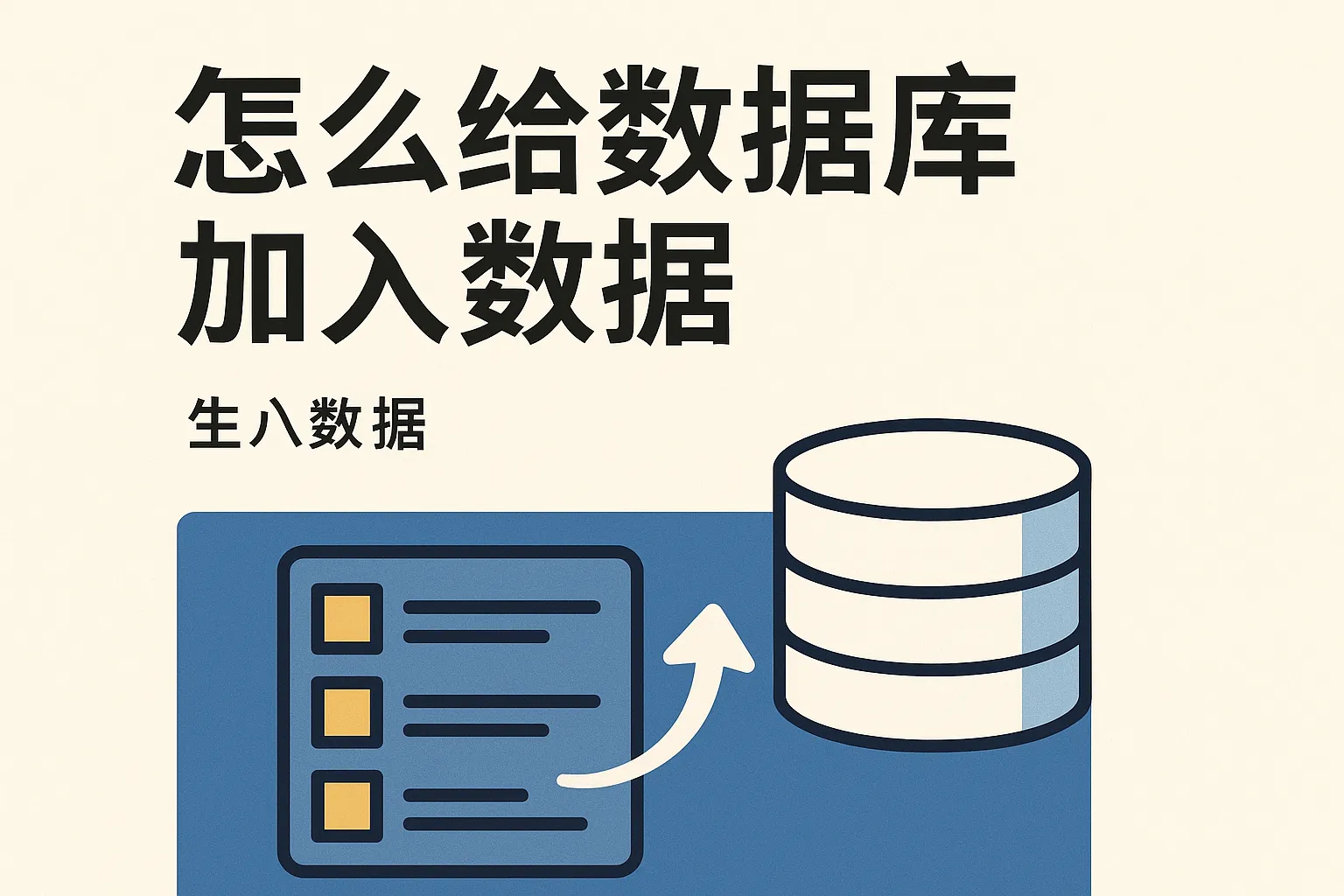 怎么给数据库加入数据