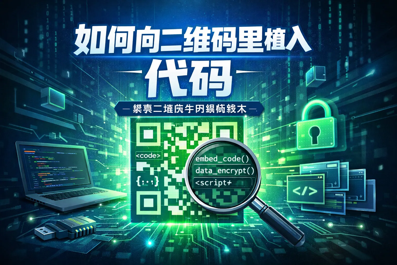 如何向二维码里植入代码