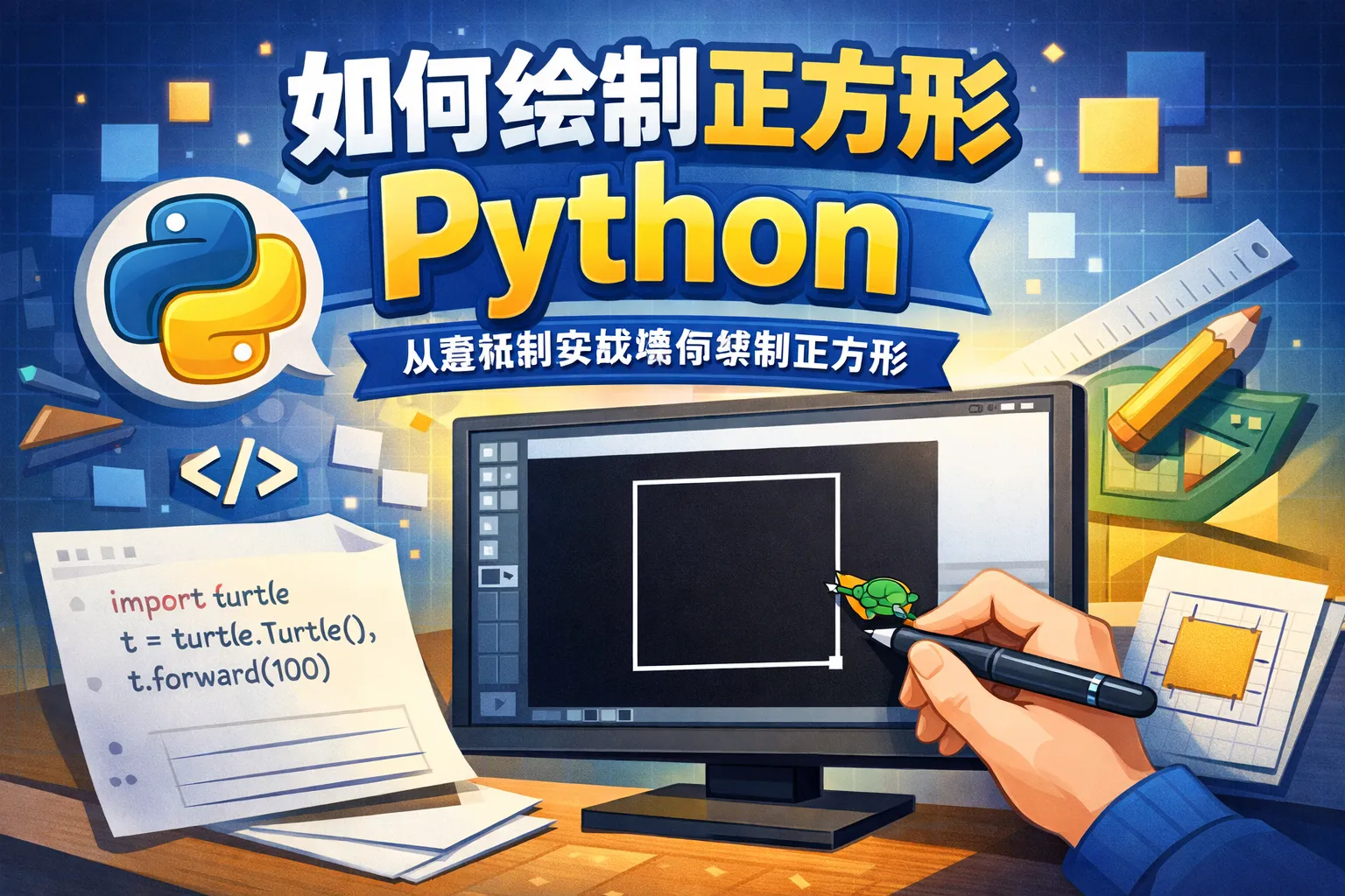 如何绘制正方形python
