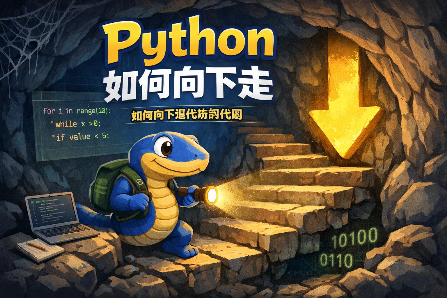 python如何向下走