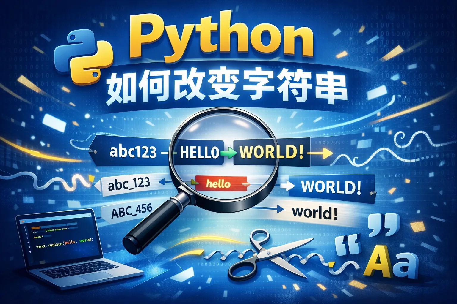 python如何改变字符串