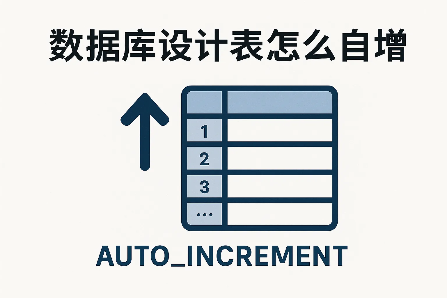 数据库设计表怎么自增