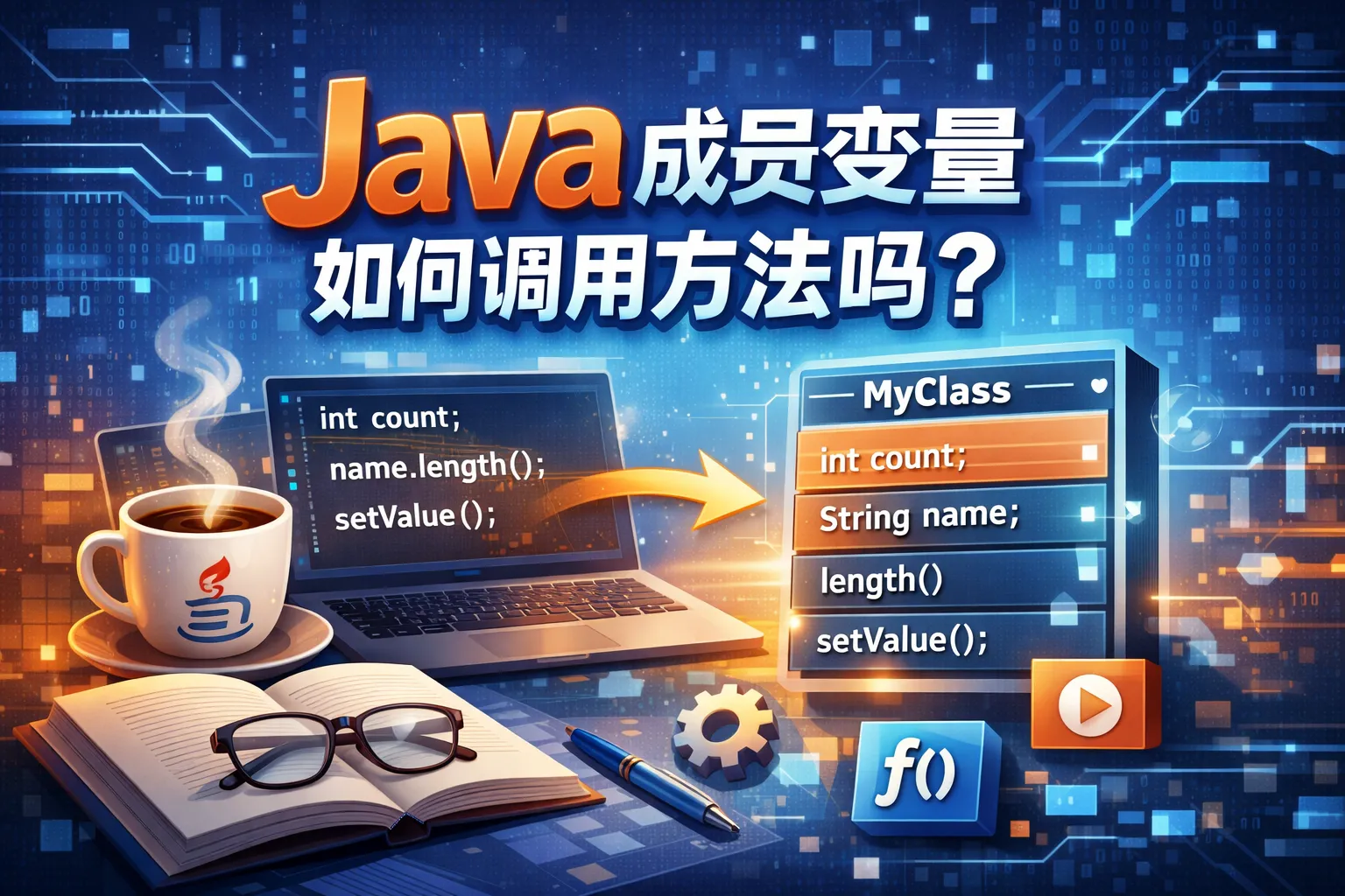 java成员变量如何调用方法吗