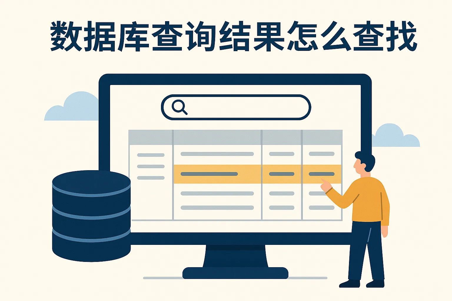数据库查询结果怎么查找