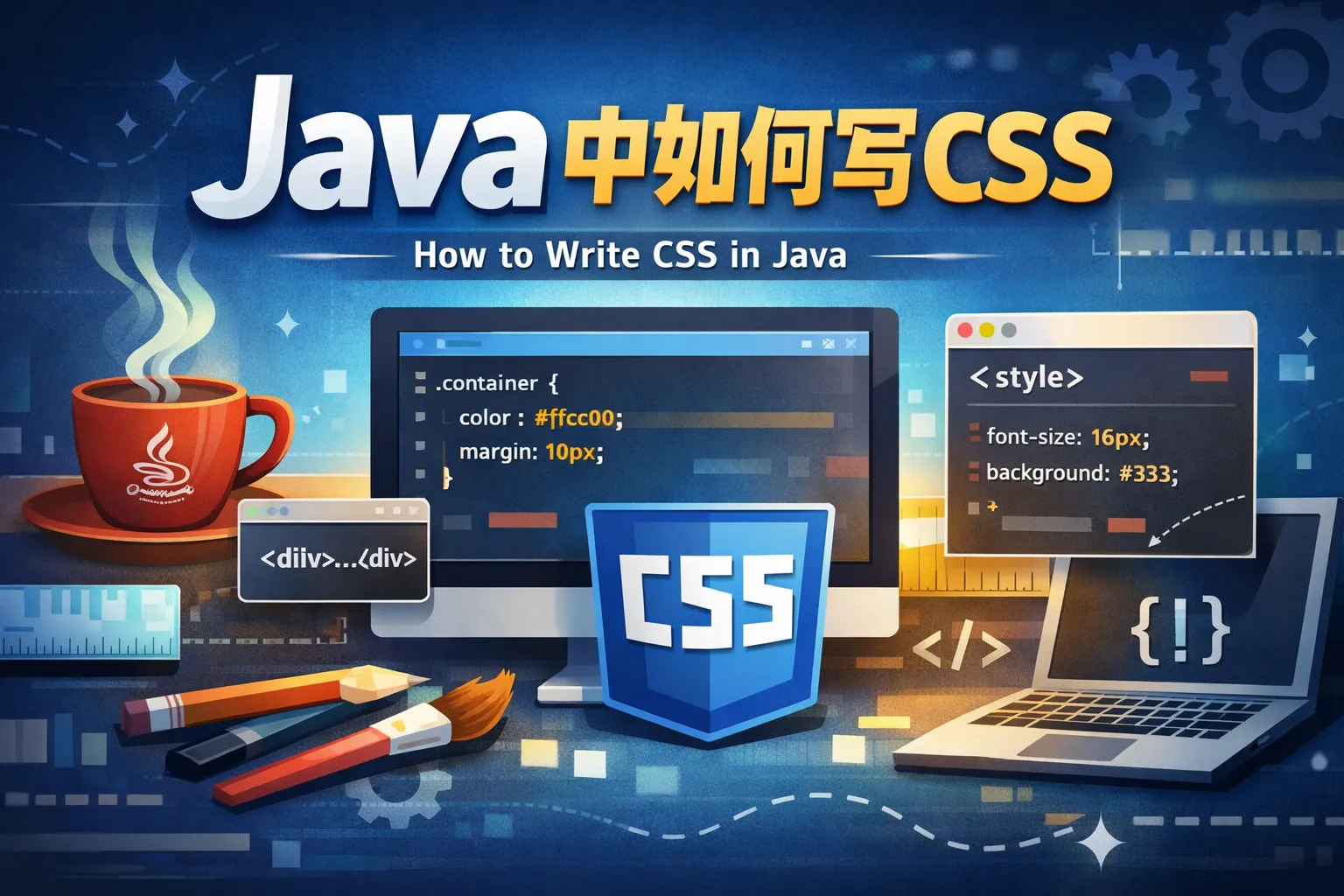 java中如何写css