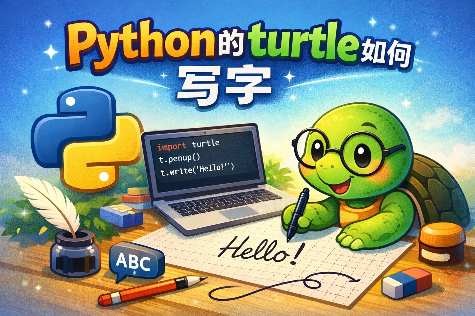 Python的turtle如何写字