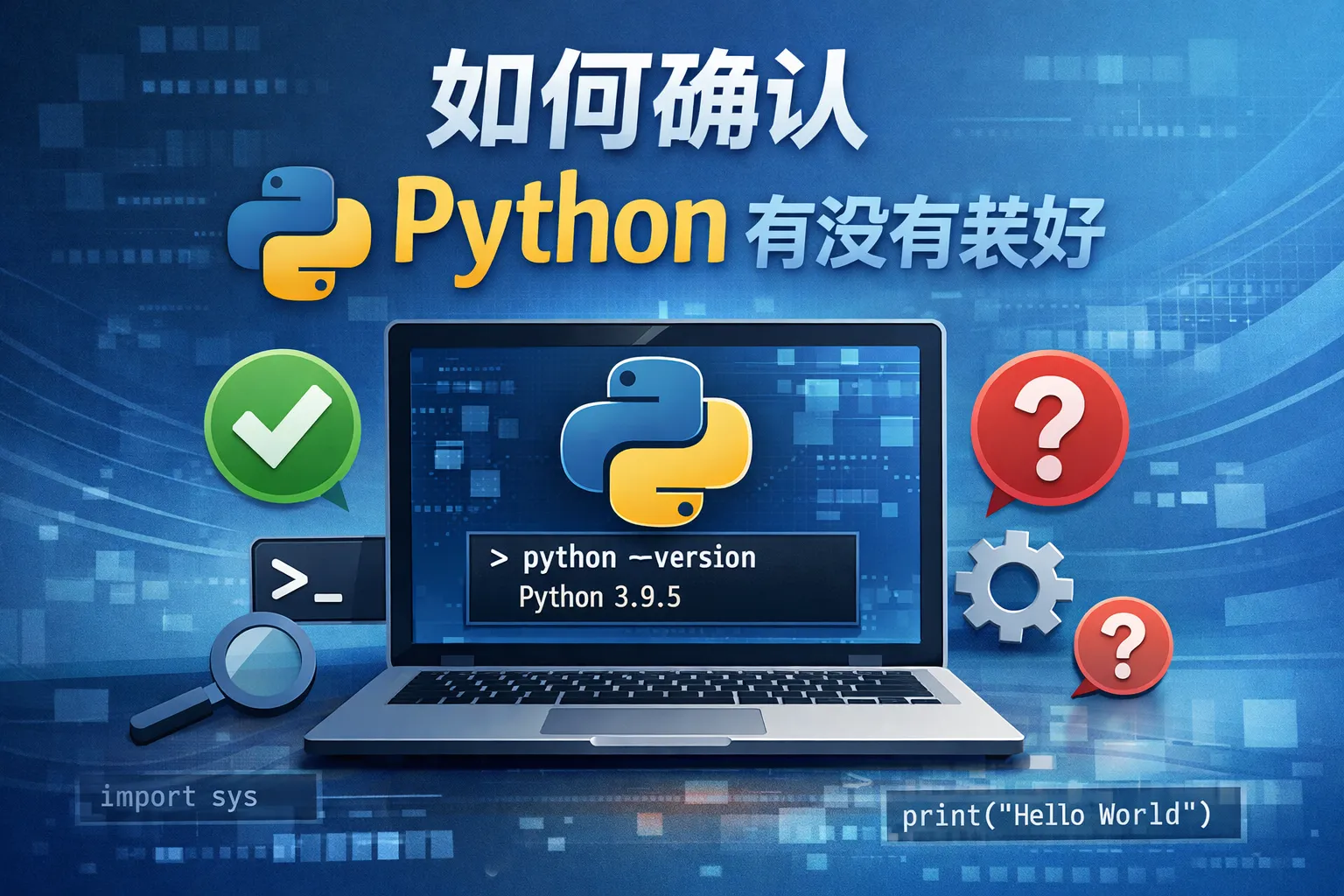 如何确认python有没有装好