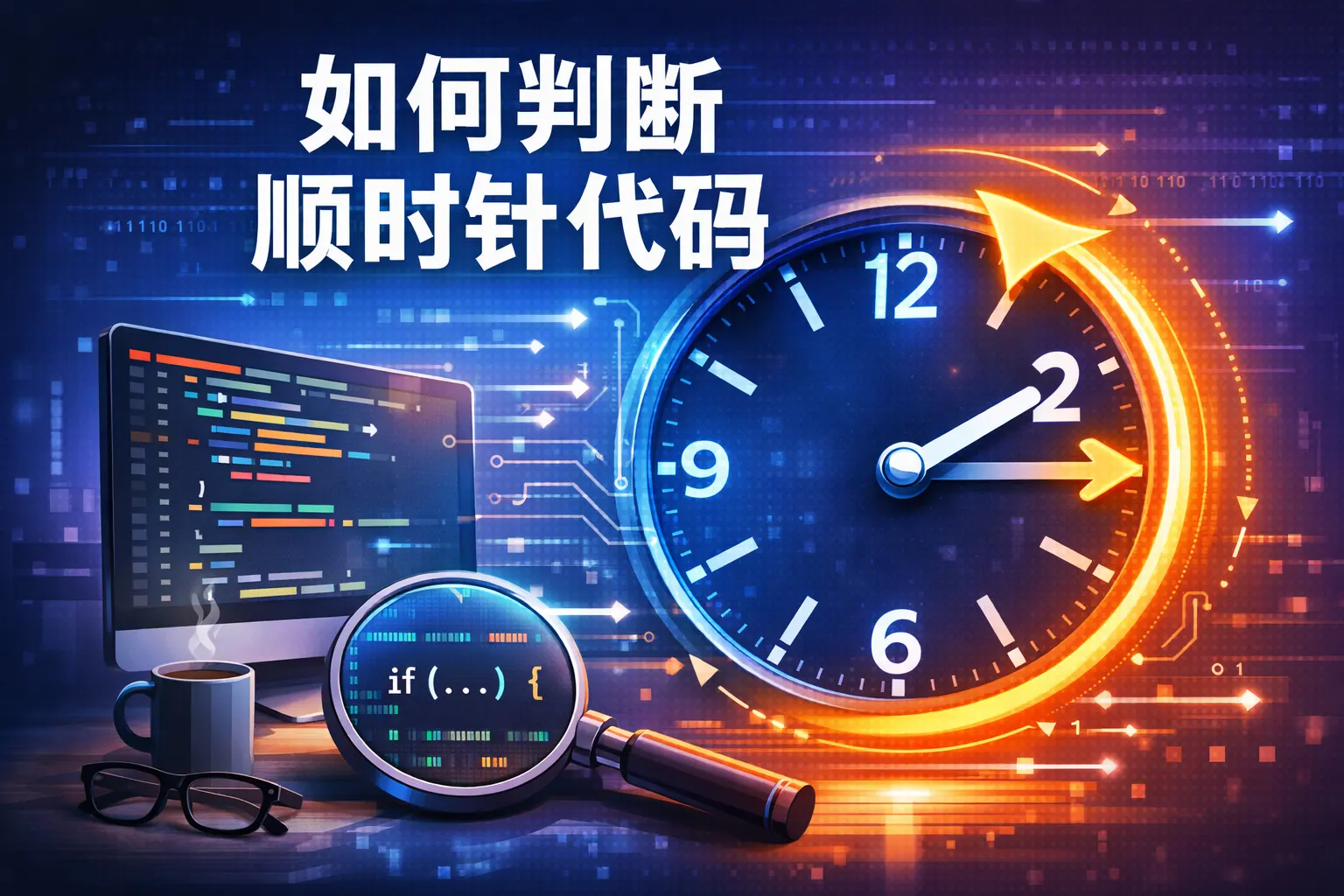 如何判断顺时针代码