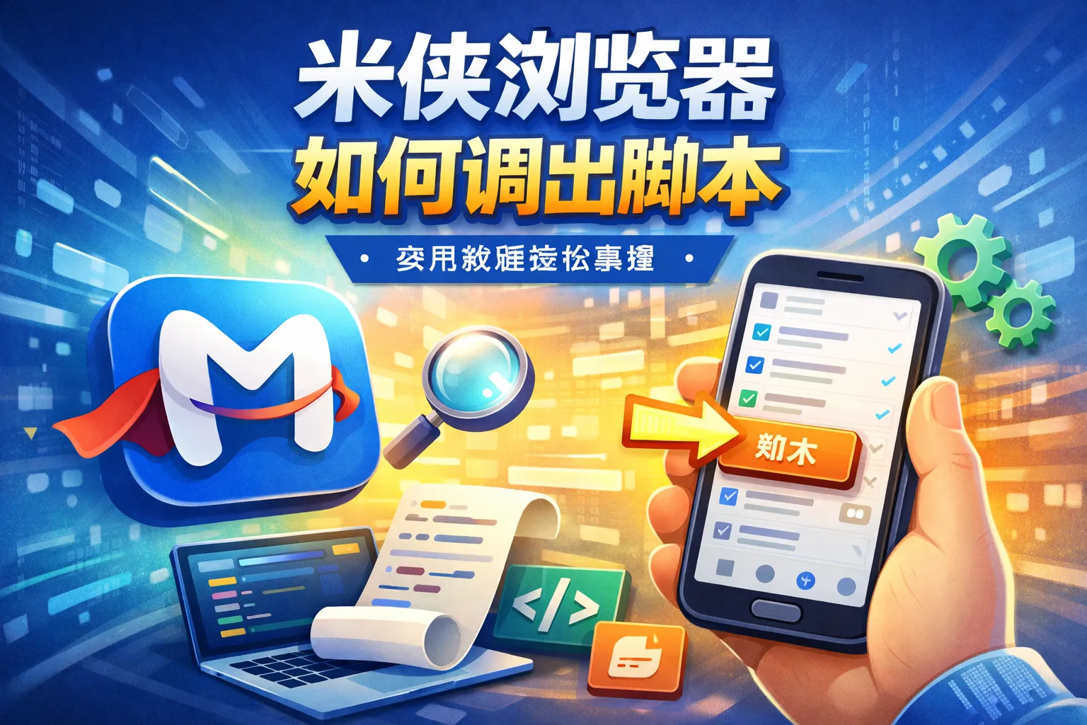 米侠浏览器如何调出脚本