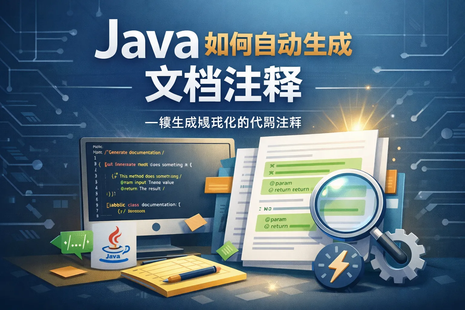 java如何自动生成文档注释