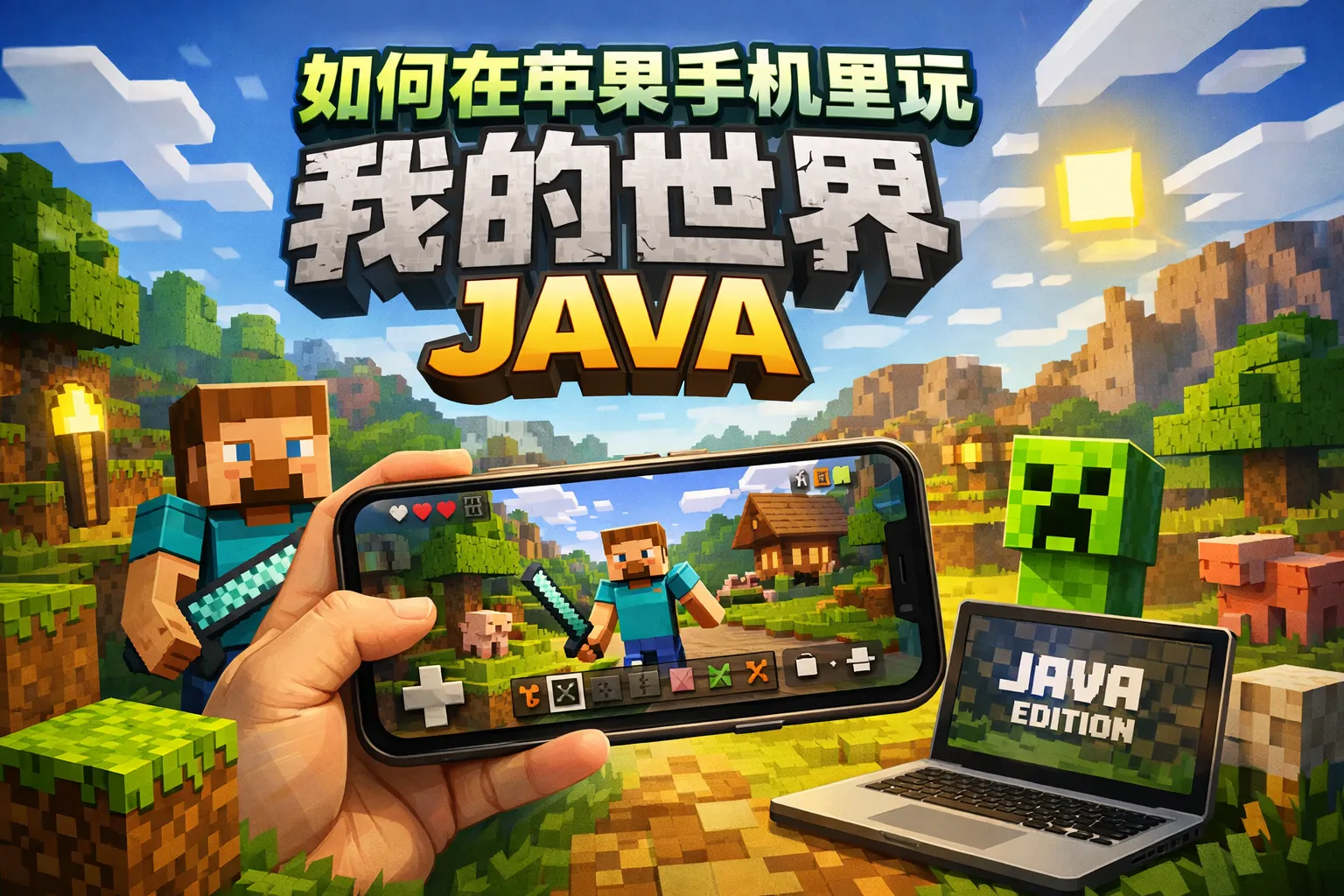 如何在苹果手机里玩我的世界java