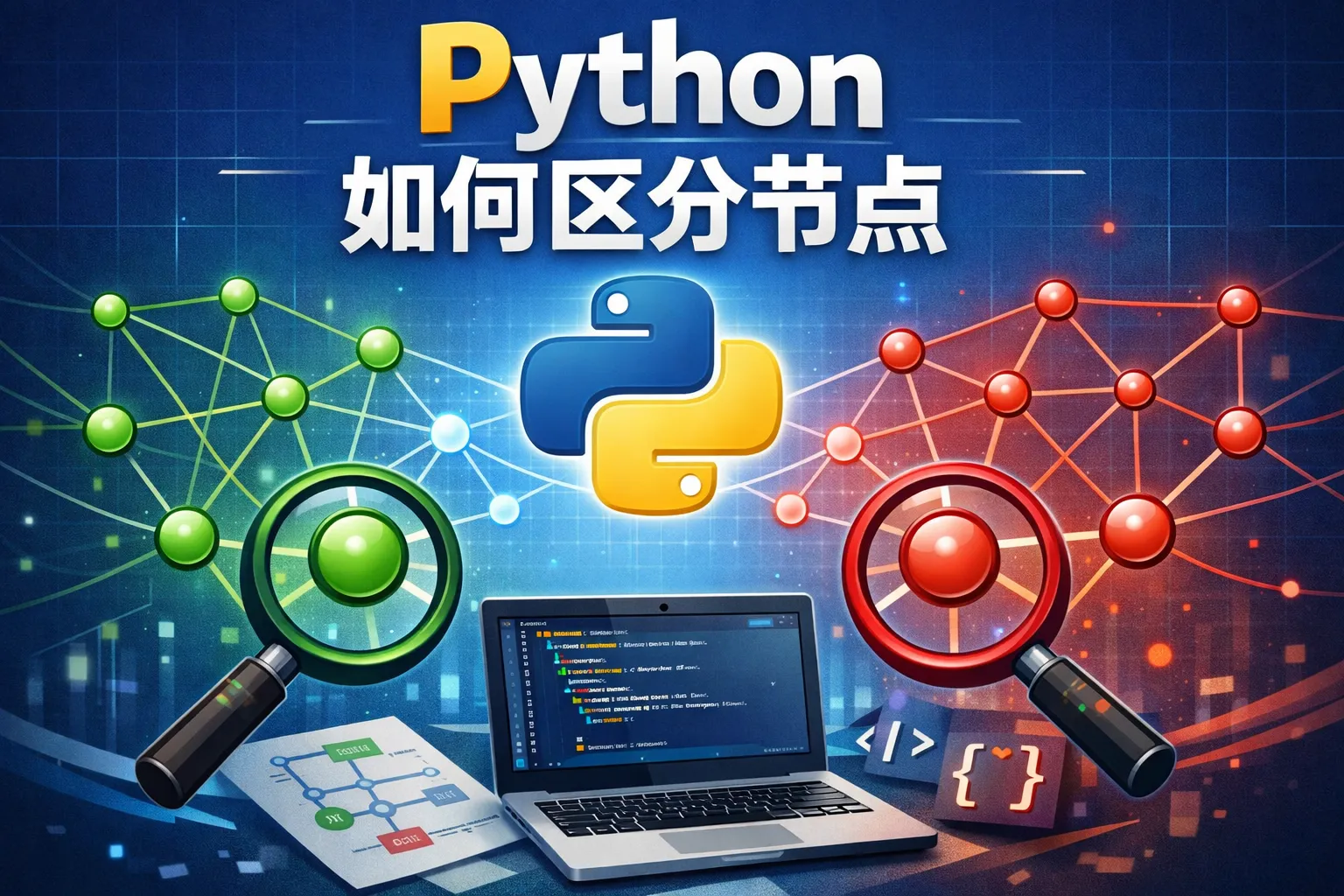 python 如何区分节点