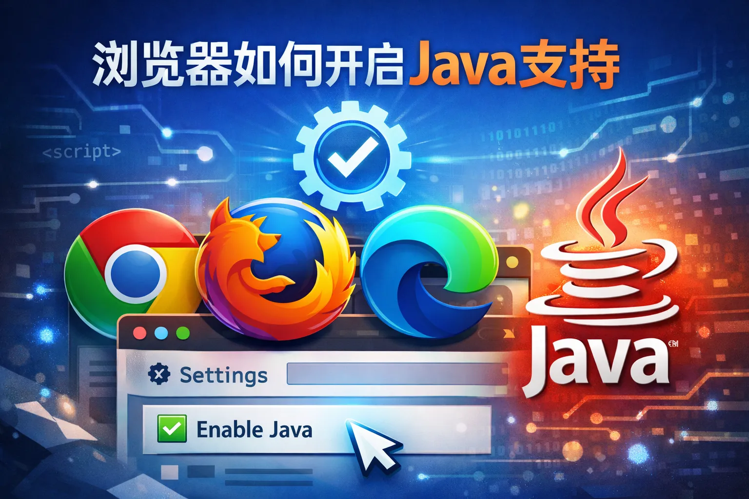 浏览器如何开启java支持