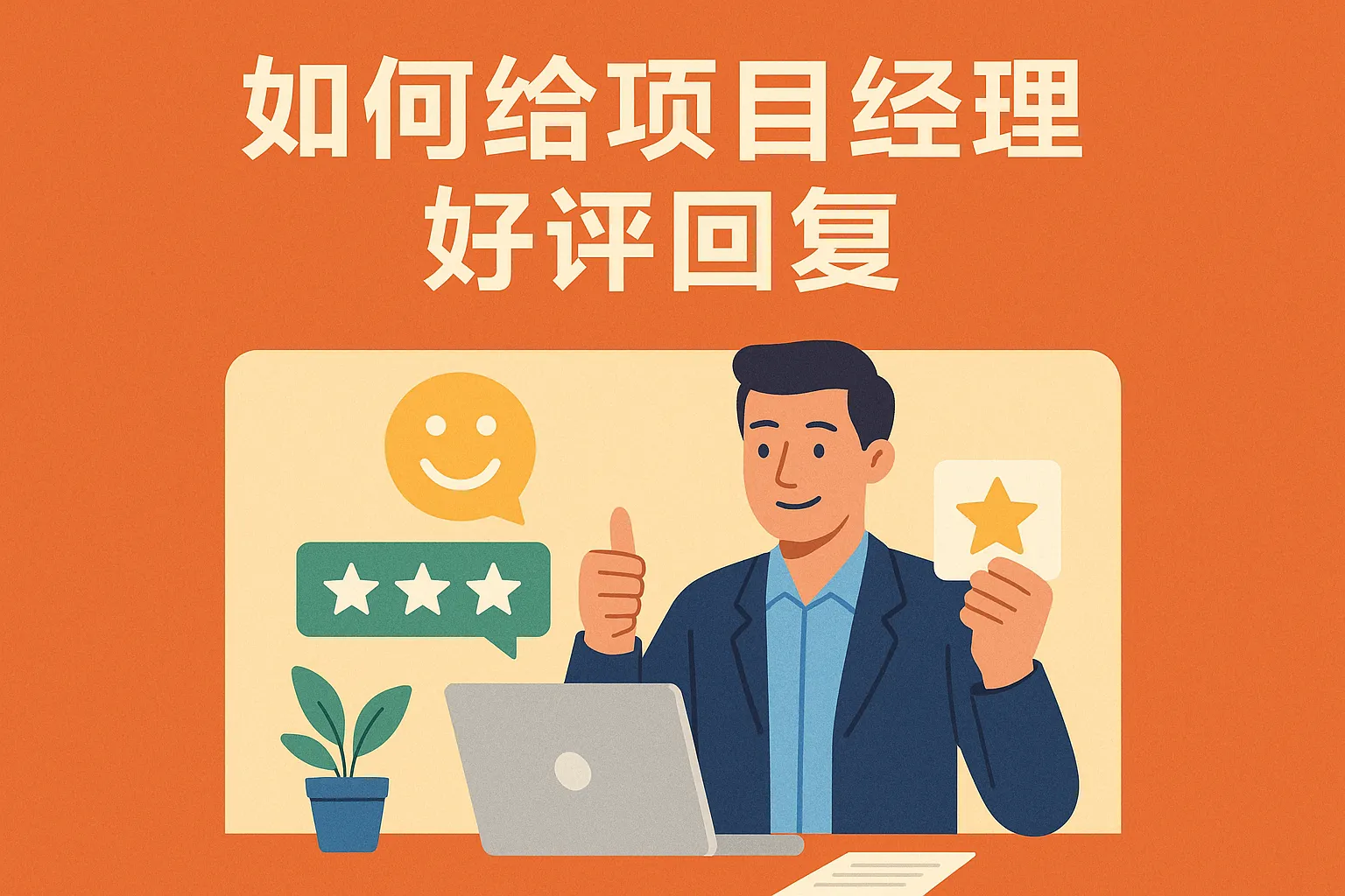 如何给项目经理好评回复
