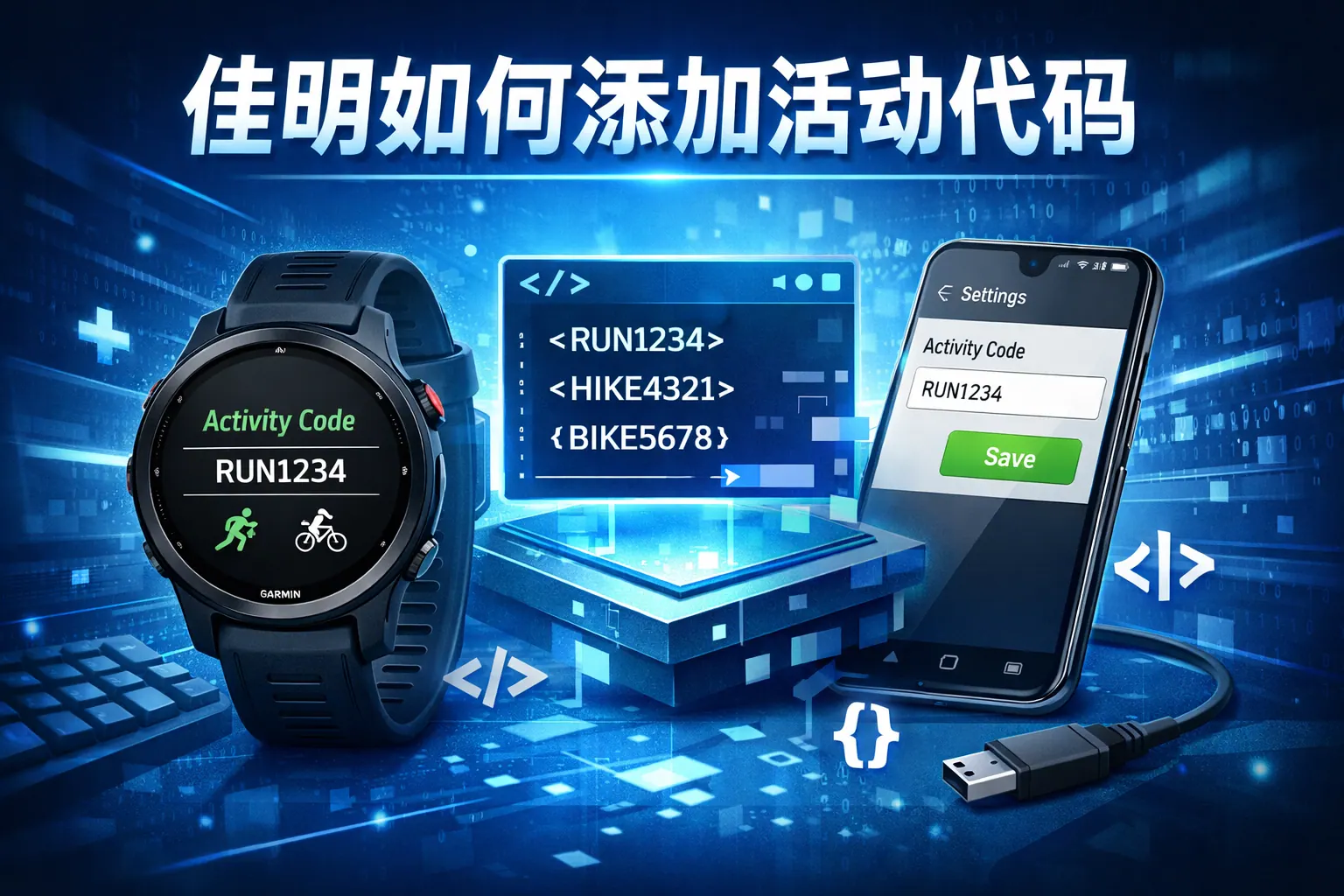 佳明如何添加活动代码