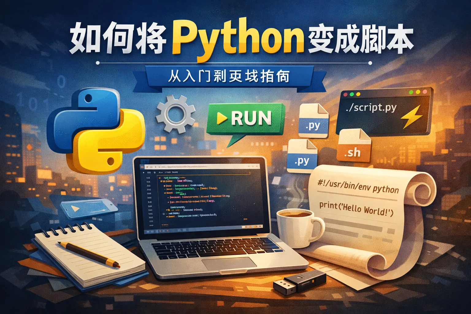 如何将python变成脚本