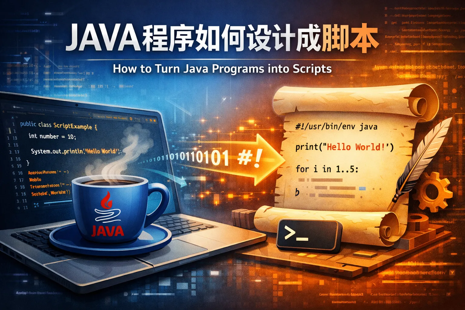 JAVA程序如何设计成脚本