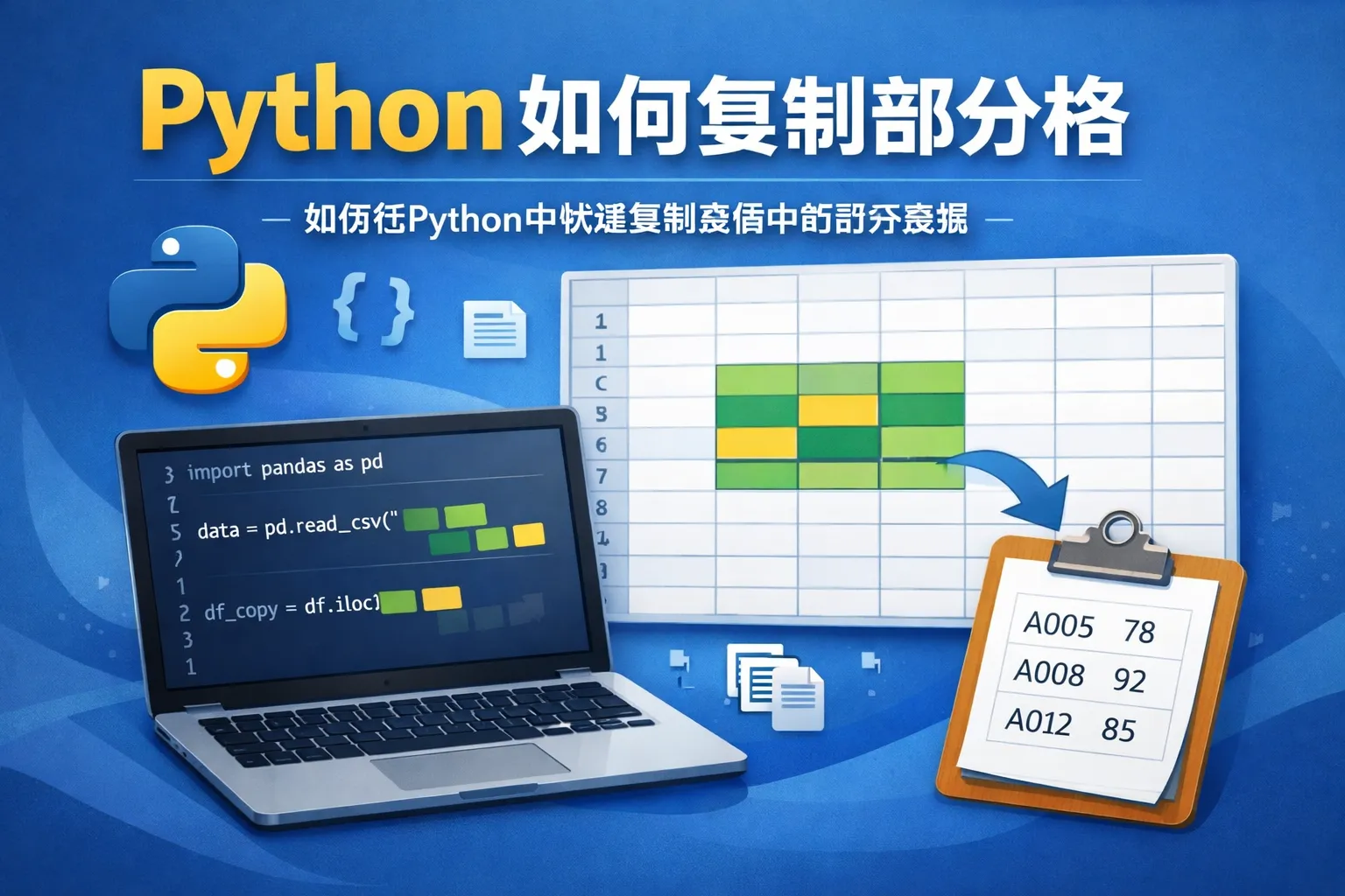 python如何复制部分格