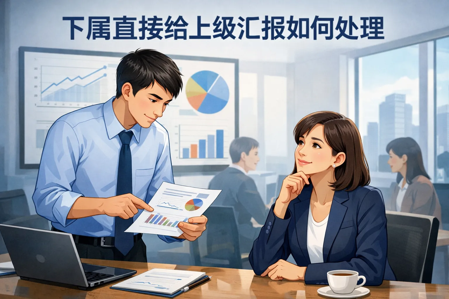 下属直接给上级汇报如何处理