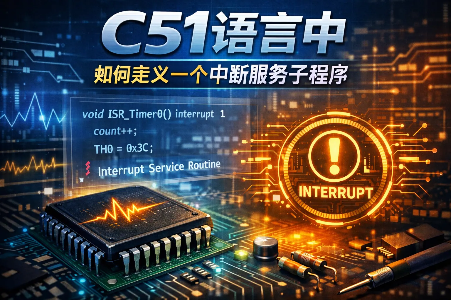 c51语言中 如何定义一个中断服务子程序