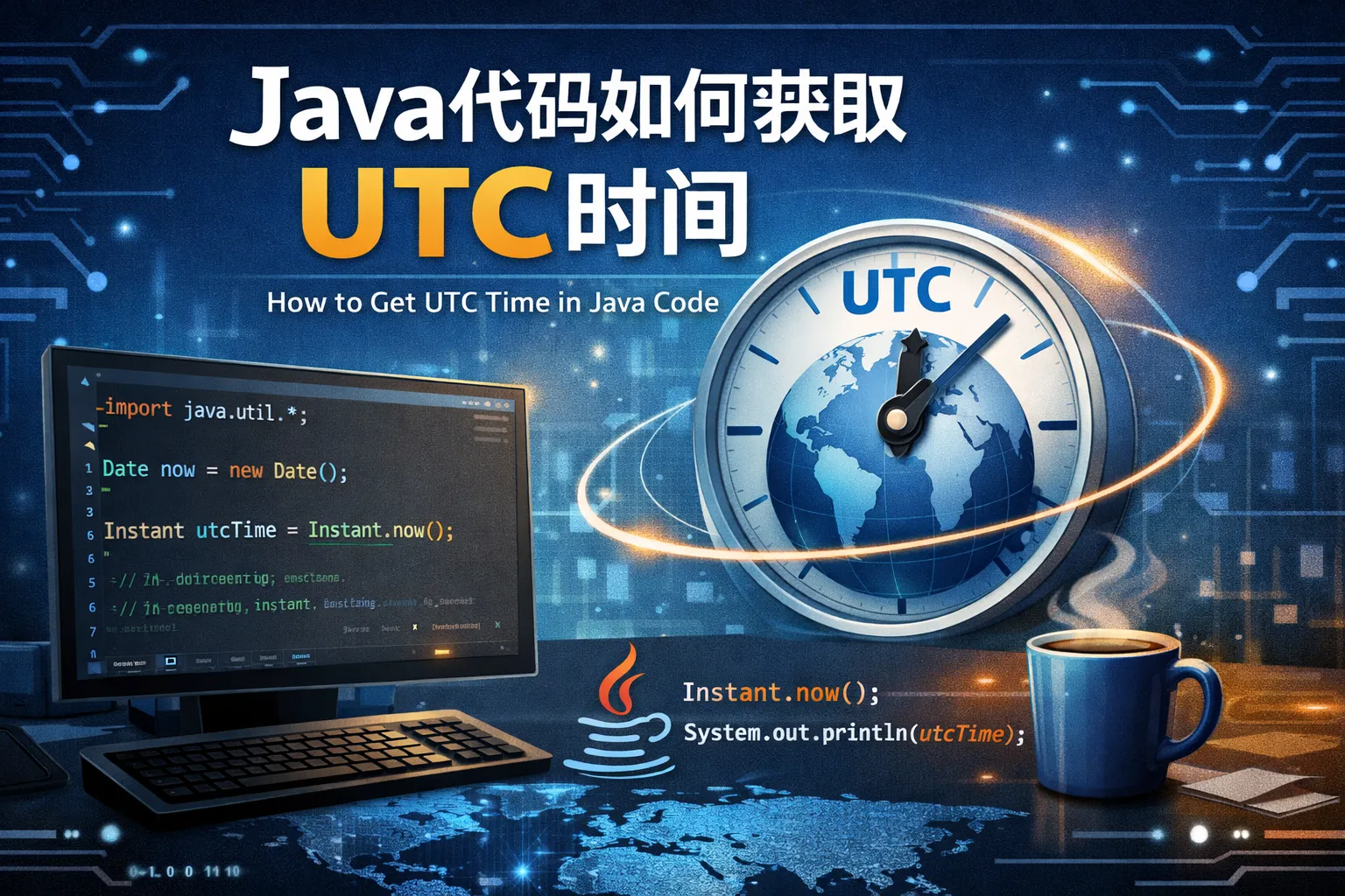 java代码如何获取UTC时间