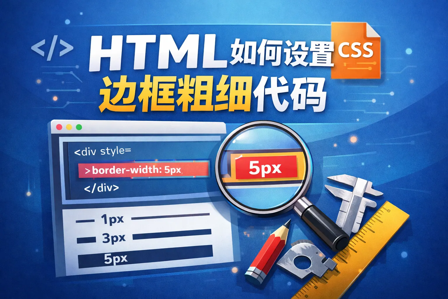 HTML如何设置边框粗细代码