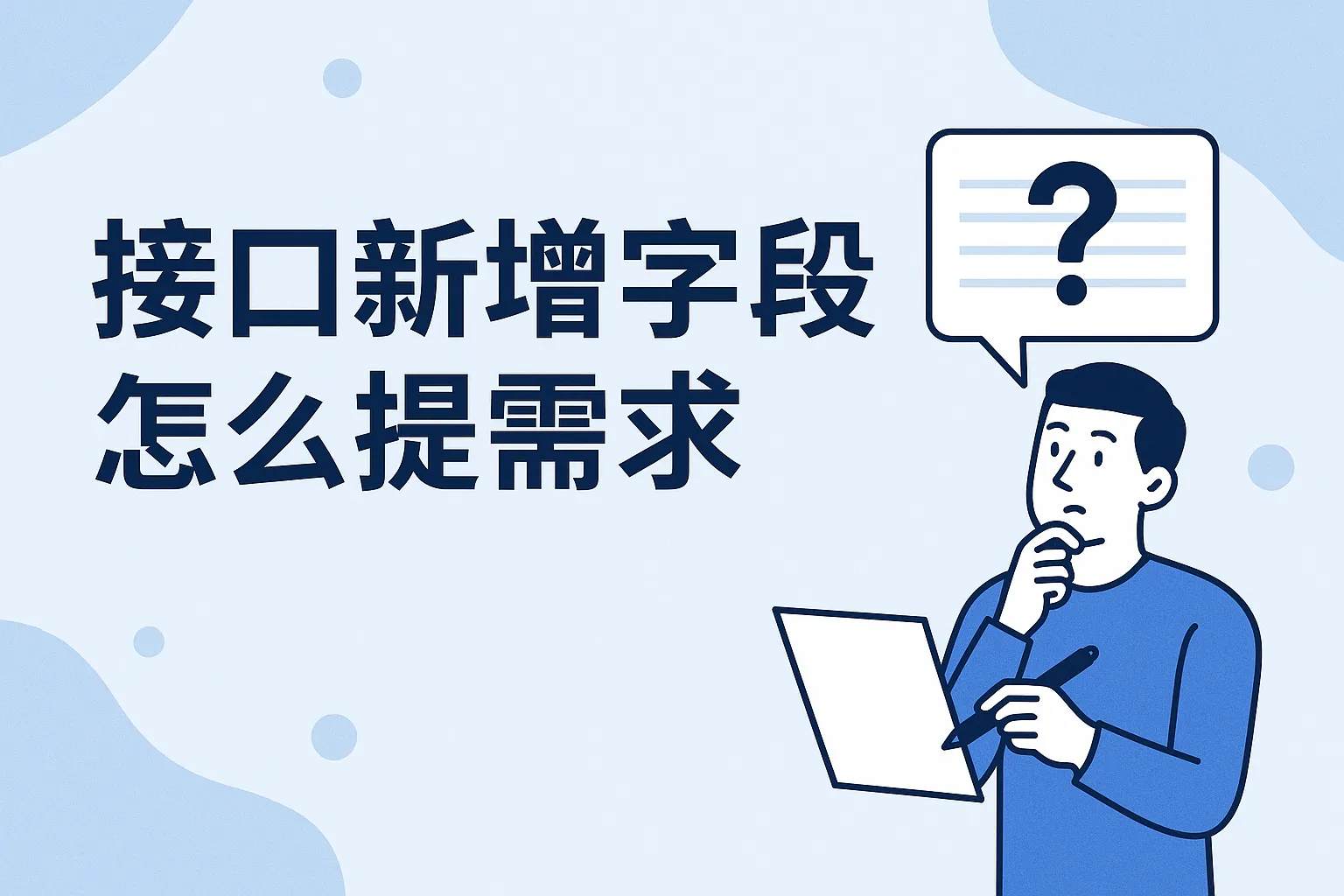 接口新增字段怎么提需求