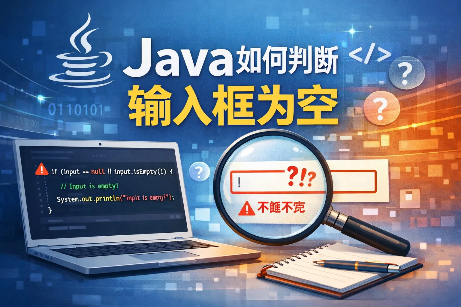 java如何判断输入框为空