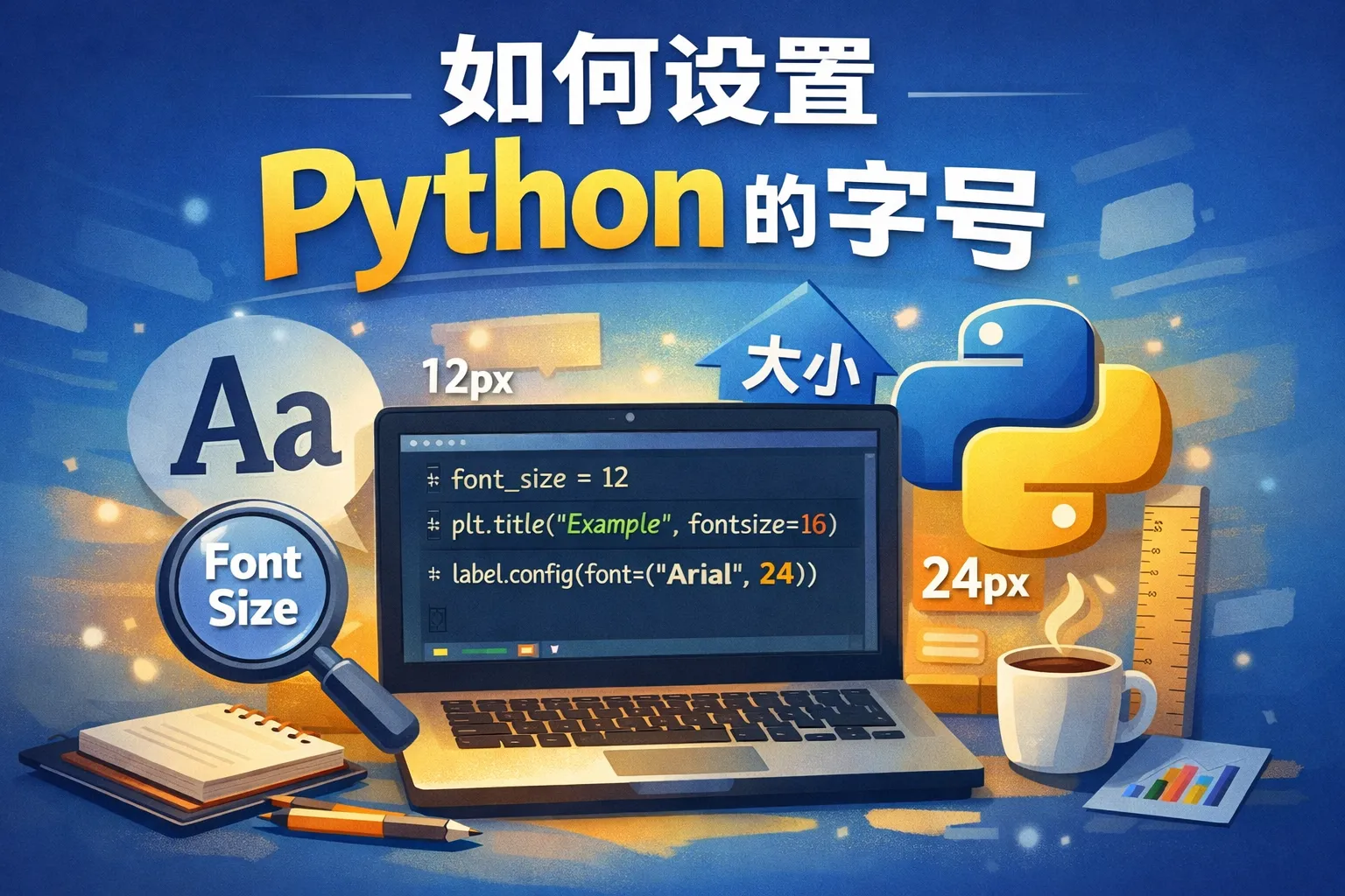 如何设置python的字号