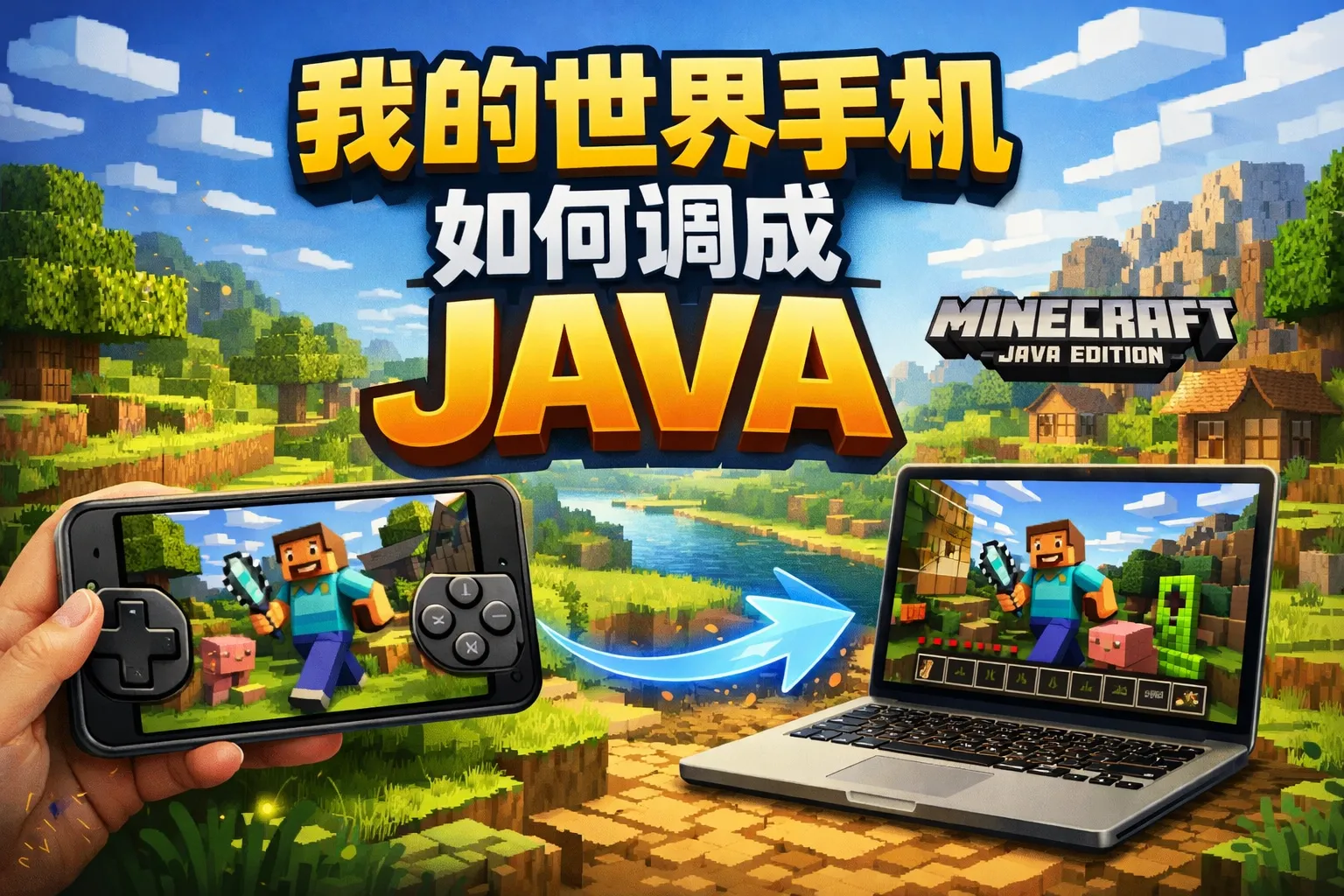 我的世界手机如何调成java