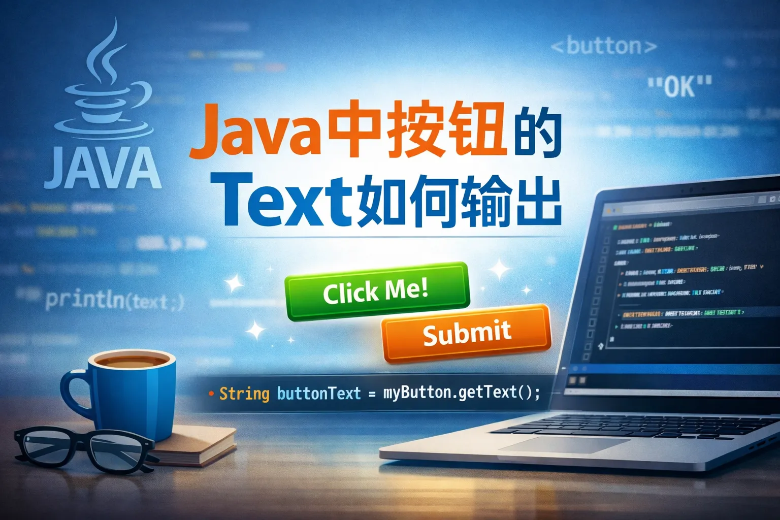 java中按钮的text如何输出