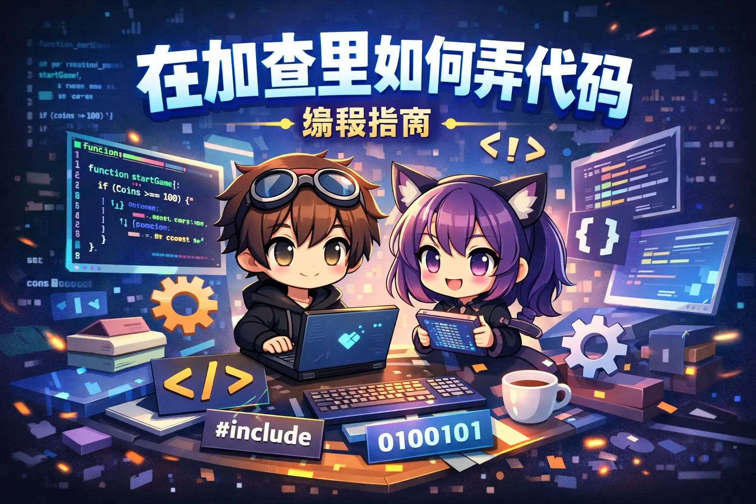 在加查里如何弄代码