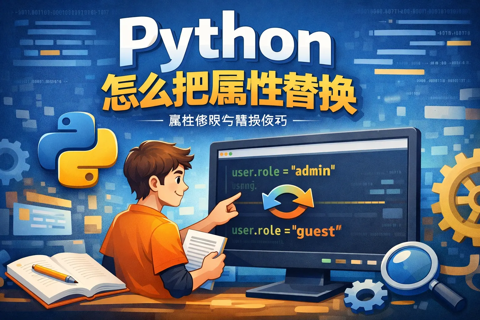 python怎么把属性替换