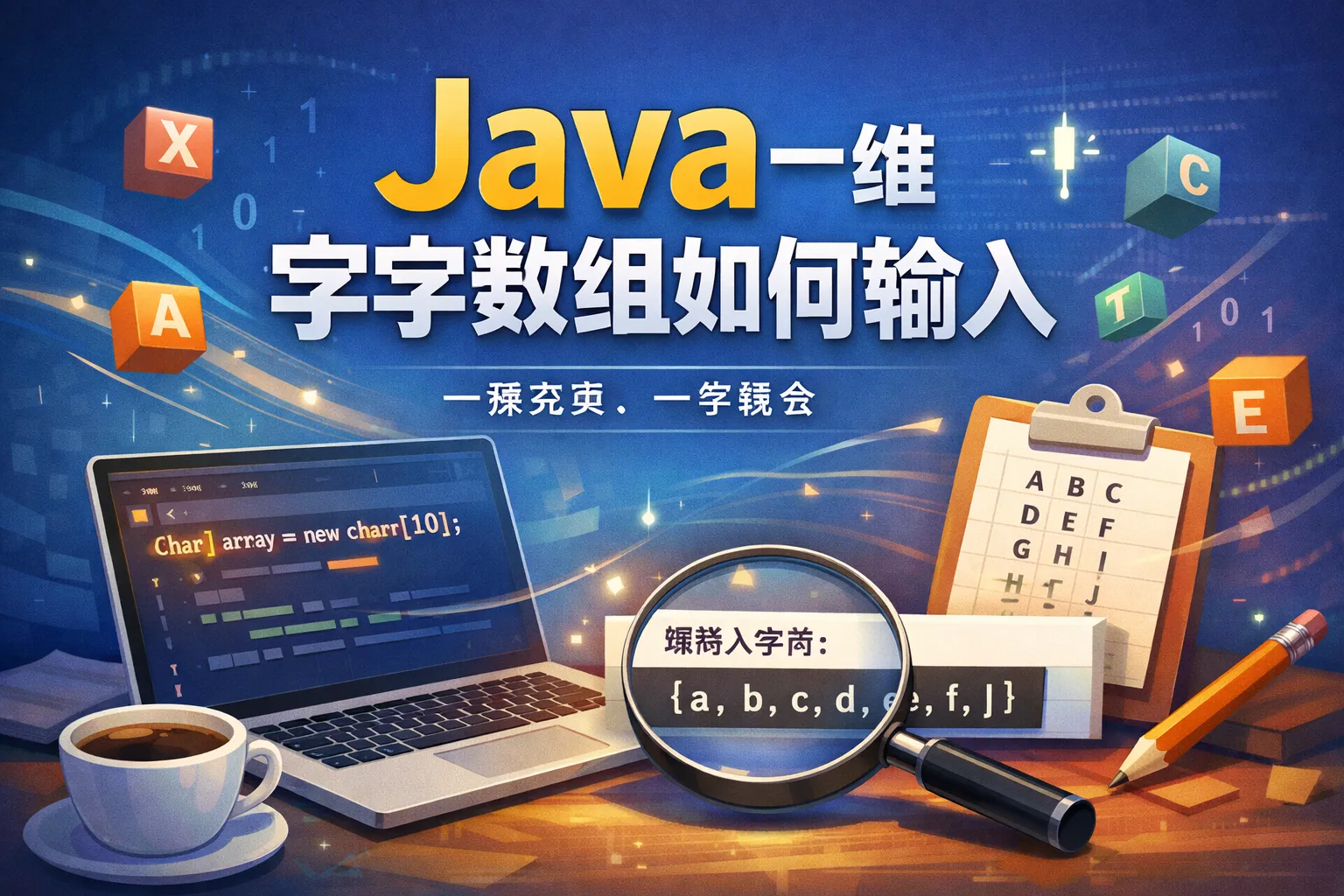 java一维字符数组如何输入