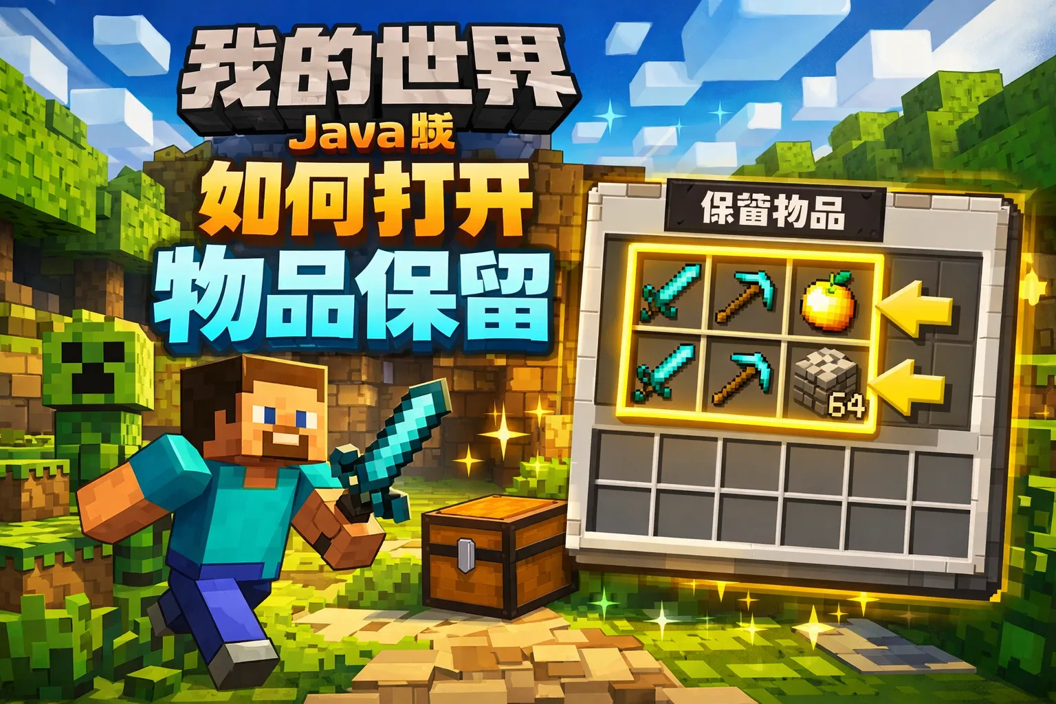 我的世界java版如何打开物品保留