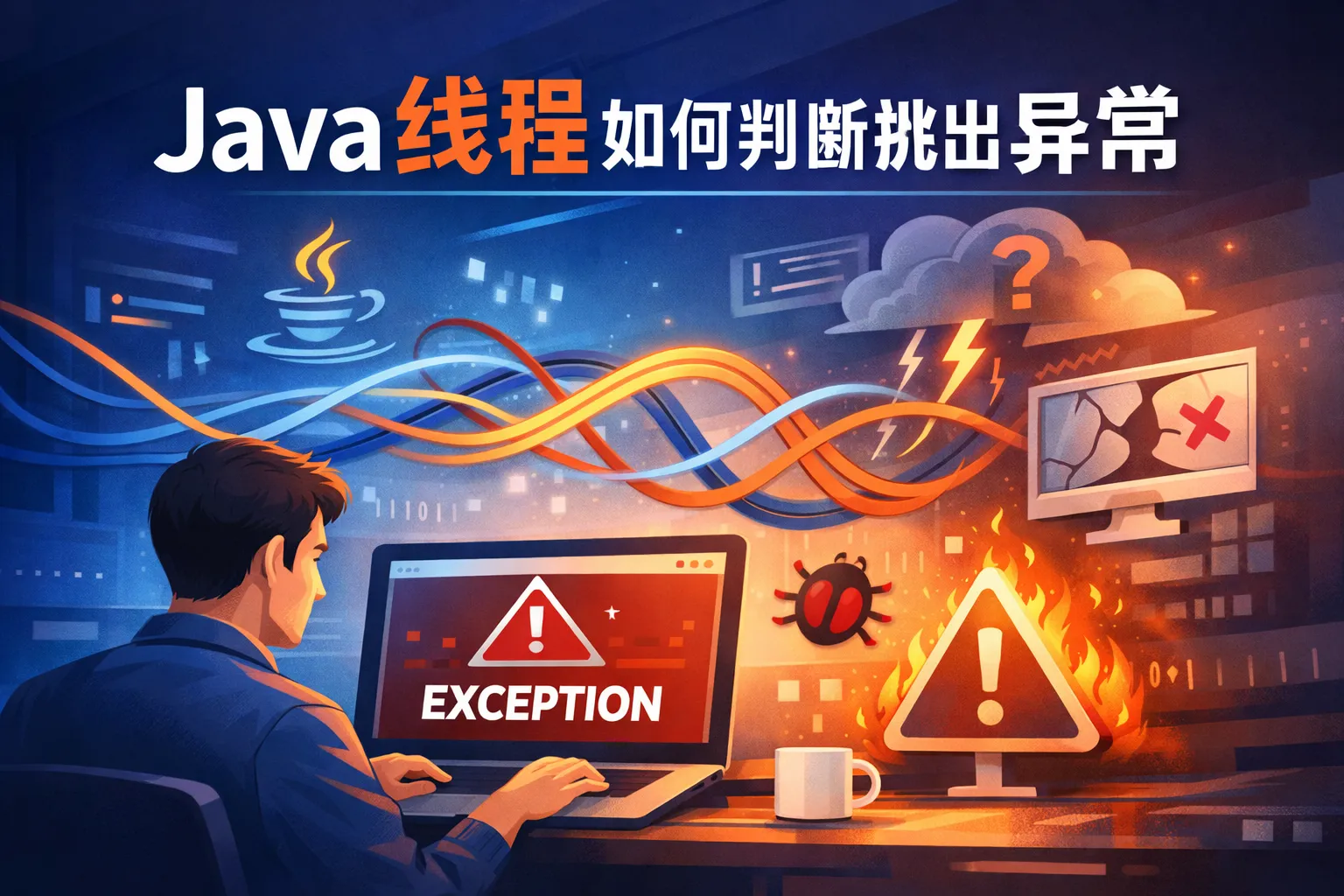 java线程如何判断抛出异常